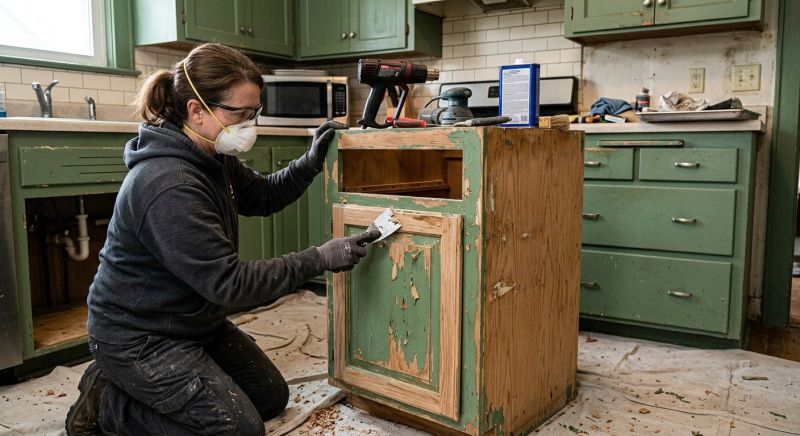Cabinet Paint Removal Service